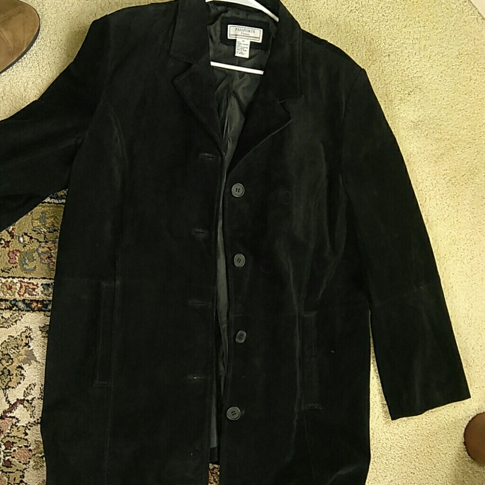 Suede mens fall car coat
